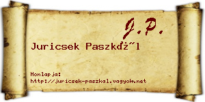 Juricsek Paszkál névjegykártya